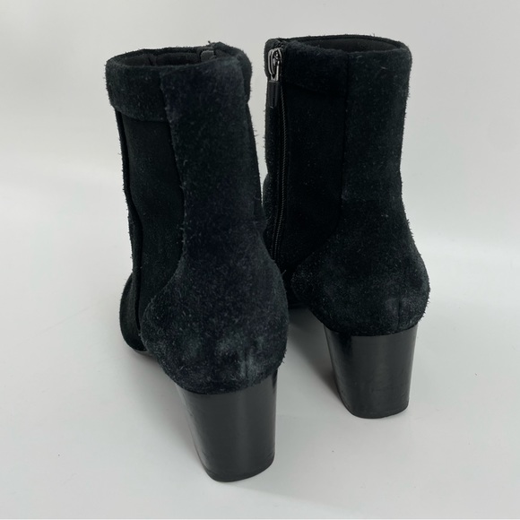 Clarks Womens Unstructured Ankle Boots Black Leather Block Heel 6.5M - Picture 5 of 10